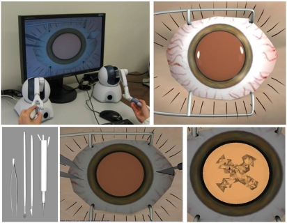 A virtual training simulator for learning cataract surgery with phacoemulsification