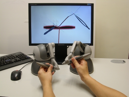 Virtual Suturing Simulation based on Commodity Physics Engine for Medical Learning